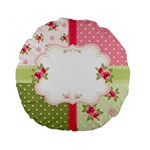 Shabby Chic Roses Standard 15  Premium Round Cushion 