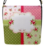 Shabby Chic Roses Flap Closure Messenger Bag (S)