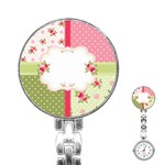 Shabby Chic Roses Stainless Steel Nurses Watch