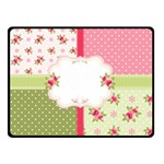 Shabby Chic Roses Double Sided Fleece Blanket (Small)