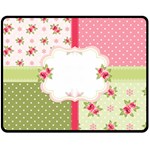 Shabby Chic Roses Double Sided Fleece Blanket (Medium)