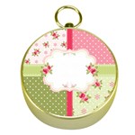 Shabby Chic Roses Gold Compass