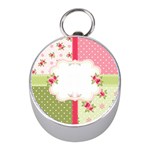 Shabby Chic Roses Silver Compass (Mini)