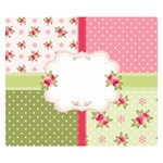 Shabby Chic Roses Double Sided Flano Blanket (Small)