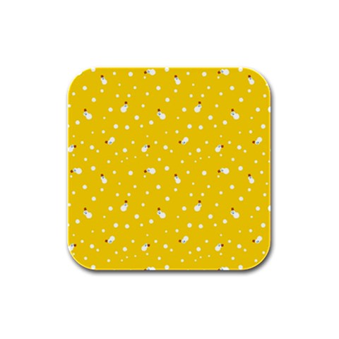 xmas0020 Rubber Square Coaster (4 pack) from ArtsNow.com Front