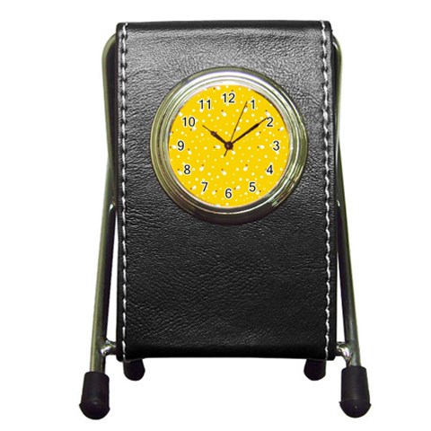 xmas0020 Pen Holder Desk Clock from ArtsNow.com Front