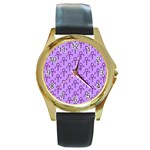 Prince love Symbol Round Gold Metal Watch