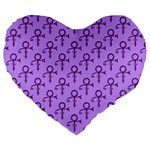 Prince love Symbol Large 19  Premium Heart Shape Cushion