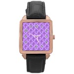 Prince love Symbol Rose Gold Leather Watch 