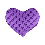 Prince love Symbol Standard 16  Premium Flano Heart Shape Cushion 