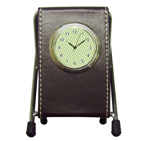 xmas0016 Pen Holder Desk Clock from ArtsNow.com Front