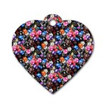 d20 Dice Dog Tag Heart (One Side)