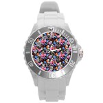 d20 Dice Round Plastic Sport Watch (L)