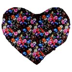 d20 Dice Large 19  Premium Flano Heart Shape Cushion