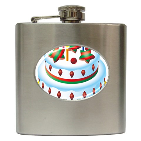 sxmas05 Hip Flask (6 oz) from ArtsNow.com Front