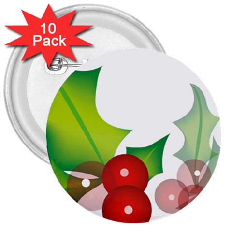 sxmas10 3  Button (10 pack) from ArtsNow.com Front