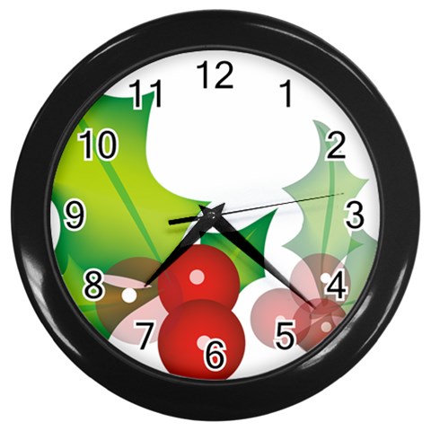 sxmas10 Wall Clock (Black) from ArtsNow.com Front