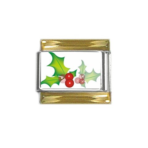 sxmas10 Gold Trim Italian Charm (9mm) from ArtsNow.com Front