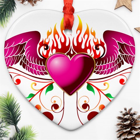 heart005 Ornament (Heart) from ArtsNow.com Front