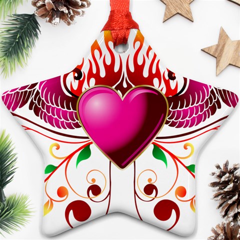 heart005 Ornament (Star) from ArtsNow.com Front