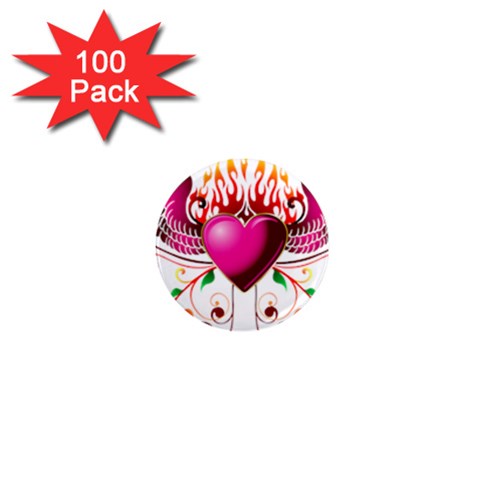 heart005 1  Mini Magnet (100 pack)  from ArtsNow.com Front