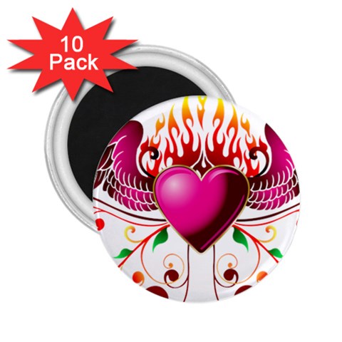 heart005 2.25  Magnet (10 pack) from ArtsNow.com Front