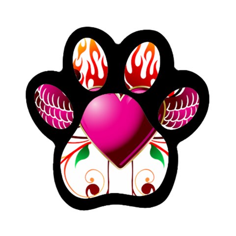 heart005 Magnet (Paw Print) from ArtsNow.com Front