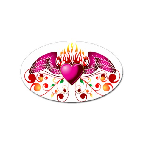 heart005 Sticker Oval (100 pack) from ArtsNow.com Front