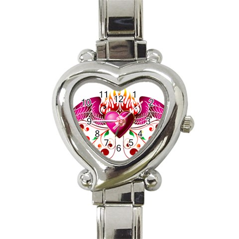 heart005 Heart Italian Charm Watch from ArtsNow.com Front