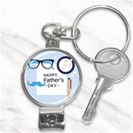 hipster happy Fathers Day  Nail Clippers Key Chain