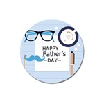 hipster happy Fathers Day  Magnet 3  (Round)