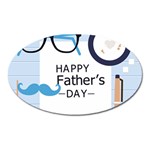 hipster happy Fathers Day  Magnet (Oval)