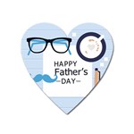 hipster happy Fathers Day  Magnet (Heart)