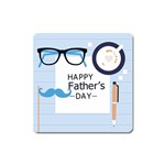 hipster happy Fathers Day  Magnet (Square)