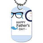 hipster happy Fathers Day  Dog Tag (One Side)