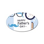 hipster happy Fathers Day  Sticker Oval (10 pack)