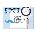 hipster happy Fathers Day  Sticker A4 (10 pack)