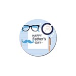 hipster happy Fathers Day  Golf Ball Marker (10 pack)