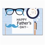 hipster happy Fathers Day  Postcard 4  x 6 