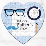 hipster happy Fathers Day  Jigsaw Puzzle (Heart)