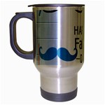 hipster happy Fathers Day  Travel Mug (Silver Gray)