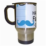 hipster happy Fathers Day  Travel Mug (White)