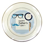 hipster happy Fathers Day  Porcelain Plate