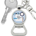 hipster happy Fathers Day  Bottle Opener Key Chain