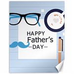 hipster happy Fathers Day  Canvas 12  x 16 