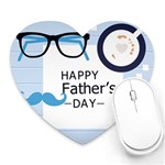 hipster happy Fathers Day  Heart Mousepad