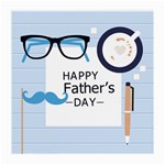 hipster happy Fathers Day  Medium Glasses Cloth