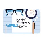 hipster happy Fathers Day  Small Doormat