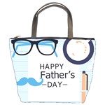 hipster happy Fathers Day  Bucket Bag