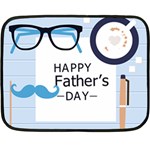 hipster happy Fathers Day  Fleece Blanket (Mini)